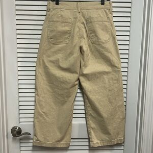 Levi's wide leg ankle/crop utility pants khaki